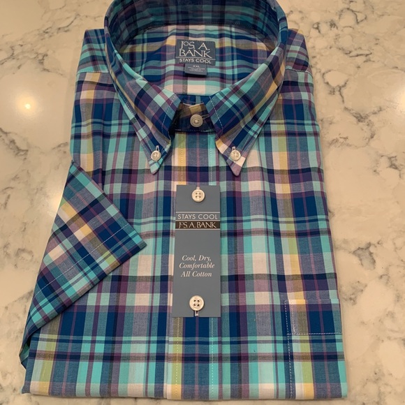 Jos. A. Banks Short Sleeve Shirt XXL - Picture 2 of 3